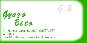 gyozo bito business card